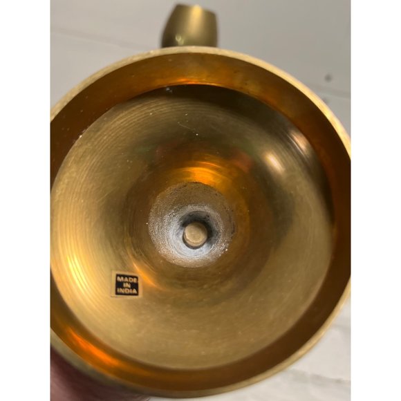 Set of three solid brass candlesticks - Picture 7 of 7